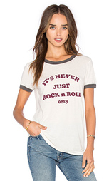 Футболка с рисунком never just rock n roll - Obey