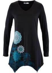 Футболка (серый меланж с рисунком) Bonprix