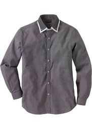 Деловая рубашка Regular Fit (темно-синий/белый с узором) Bonprix