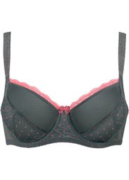 Бюстгальтер, чашка C (антрацитовый/нежный ярко-розов) Bonprix