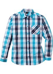 Клетчатая рубашка Regular Fit с длинным рукавом (красный/черный/белый в клетку) Bonprix