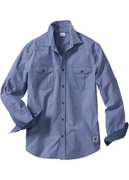 Рубашка Regular Fit с длинным рукавом (омаровый в полоску) Bonprix