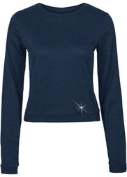 Свитшот с люрексом (черный/нежно-розовый) Bonprix