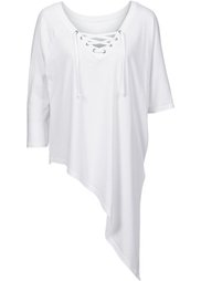 Футболка на шнуровке (черный) Bonprix