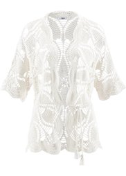Длинный кардиган из вязаного кружева с рукавом 3/4 (олений) Bonprix