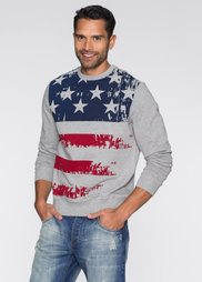 Свитшот Slim Fit (светло-серый меланж) Bonprix