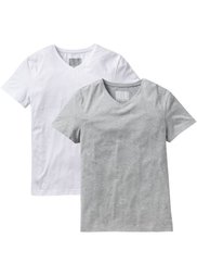 Футболка Slim Fit (2 шт.) (красный +  белый) Bonprix
