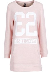 Трикотажное платье (антрацитовый меланж с рисунком) Bonprix