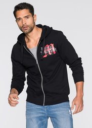 Трикотажная куртка Slim Fit (черный) Bonprix