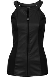 Топ в миксе материалов (гранатовый) Bonprix