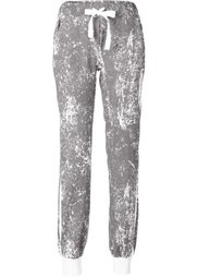 Трикотажные брюки (баклажановый/белый) Bonprix