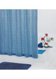 Штора для ванной Капли (синий) Bonprix