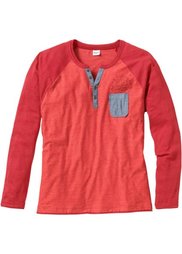 Футболка Regular Fit с длинным рукавом (темно-синий в полоску) Bonprix