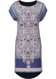 Трикотажное платье (лилово-синий с принтом) Bonprix