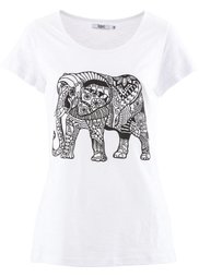 Футболка с рукавом 1/2 (черный с рисунком) Bonprix