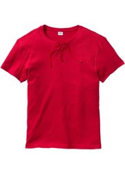 Футболка Regular Fit в резинку (белый) Bonprix
