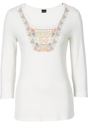 Футболка с рукавом 3/4 (ярко-желтый) Bonprix