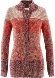 Кардиган (антрацитовый меланж в полоску) Bonprix
