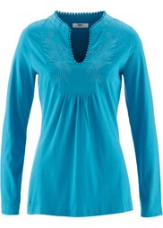 Футболка с длинным рукавом (черный) Bonprix