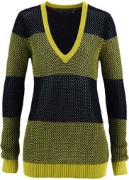Пуловер (лазурный/черный) Bonprix