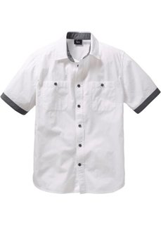 Рубашка с коротким рукавом (нежно-голубой/шиферно-серый) Bonprix