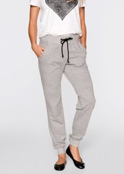 Меланжевые трикотажные брюки (светло-серый меланж) Bonprix