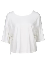 Футболка с бахромой (черный) Bonprix