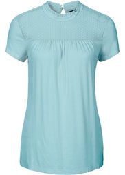 Футболка со вставками в сеточку (нежно-розовый) Bonprix