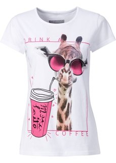 Футболка (дымчато-серый с рисунком) Bonprix