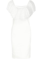 Трикотажное платье с вырезом-кармен (черный) Bonprix