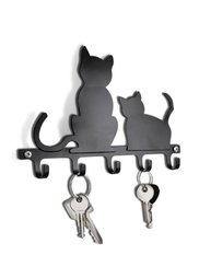 Вешалка для ключей Кошки (черный) Bonprix