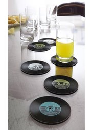 Подставки под стаканы и кружки Пластинки (6 шт.) (черный) Bonprix