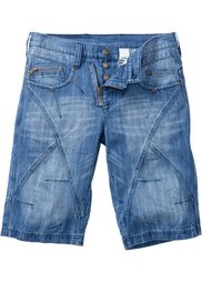 Джинсовые бермуды Regular Fit (черный «потертый») Bonprix
