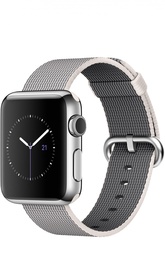 Apple Watch 38mm Silver Stainless Steel Case with Woven Nylon Apple