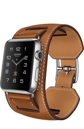 Apple Watch 42mm Stainless Steel Case Hermes Cuff Leather Band Apple