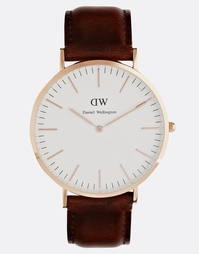 Часы цвета розового золота Daniel Wellington St Andrews - Коричневый