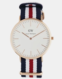 40 мм розово-золотистые часы Daniel Wellington Canterbury