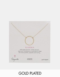Позолоченное ожерелье с подвеской Dogeared Karma - С золотым покрытием