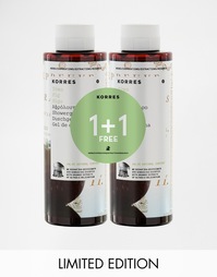 Гель для душа 1 + 1 Korres 250 мл СКИДКА 50% - Инжир