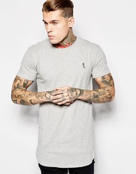 Длинная футболка Religion - Светло-серый меланж