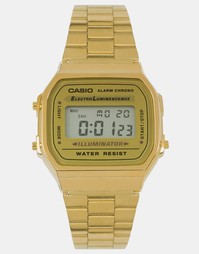 Позолоченные цифровые часы Casio A168WG-9EF - Золотой