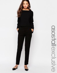 Приталенные брюки слим ASOS TALL Co-ord - Черный