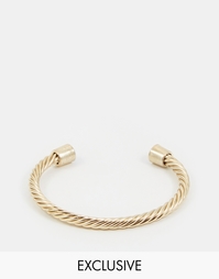 Перекрученный браслет-манжета Chained &amp; Able - Золотой
