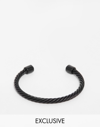 Черный матовый браслет‑манжета Chained &amp; Able - Черный