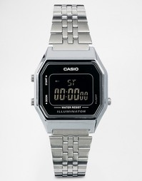 Цифровые часы мини с черным циферблатом Casio LA680WEA - Черный