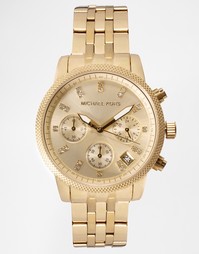 Часы с хронографом Michael Kors Ritz Glitz MK5676 - Золотой