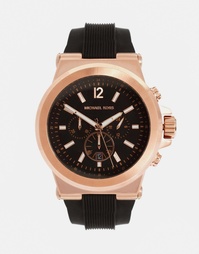 Oversize-часы с хронографом и силиконовым ремешком Michael Kors MK8184