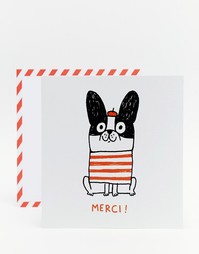 Благодарственная открытка Ohh Deer Gemma Correll Merci Thank You