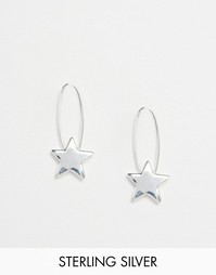 Серебряные серьги со звездочками ASOS - Серебряный