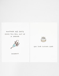 2 поздравительных открытки с днем рождения Ohh Deer - Мульти Gifts